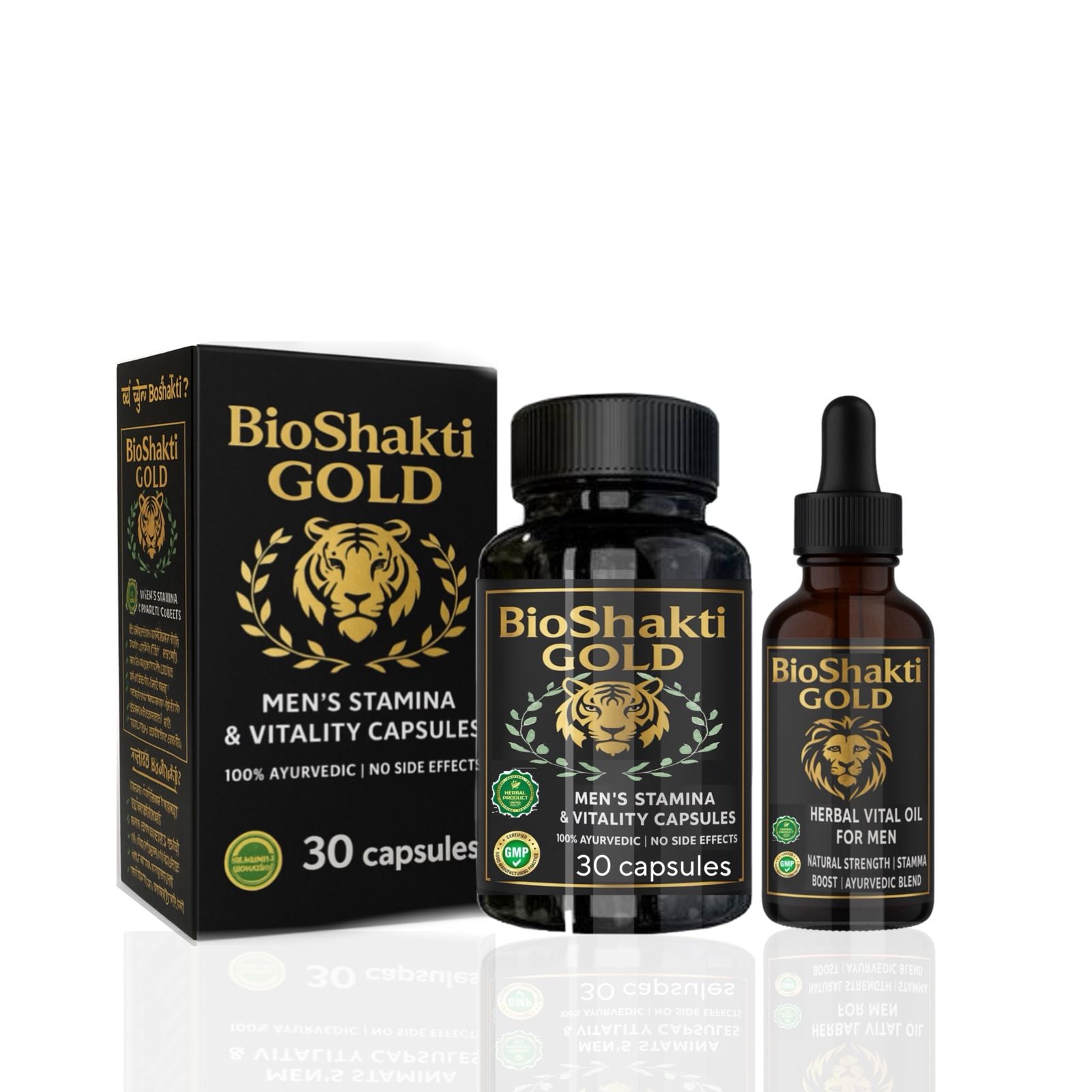 BIOSHAKTI GOLD – Men’s Stamina & Vitality Combo ( Capsule + Oil )
