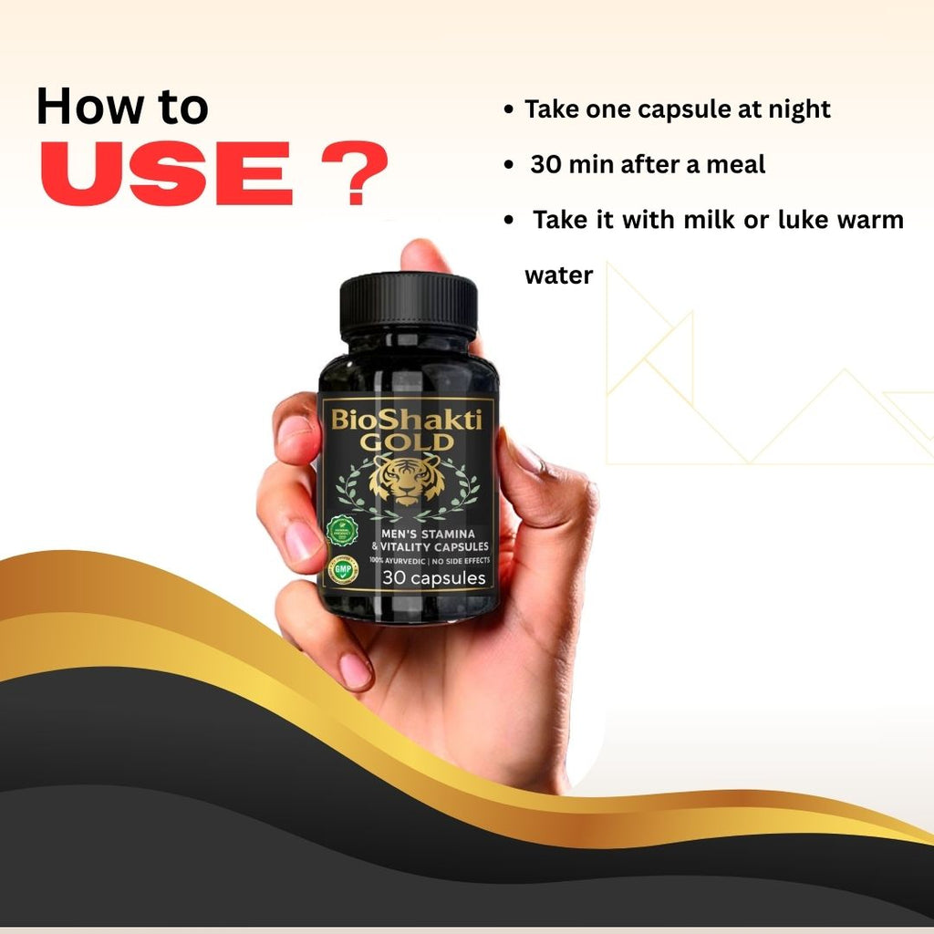 BIOSHAKTI GOLD – Men’s Stamina & Vitality Combo ( Capsule + Oil )